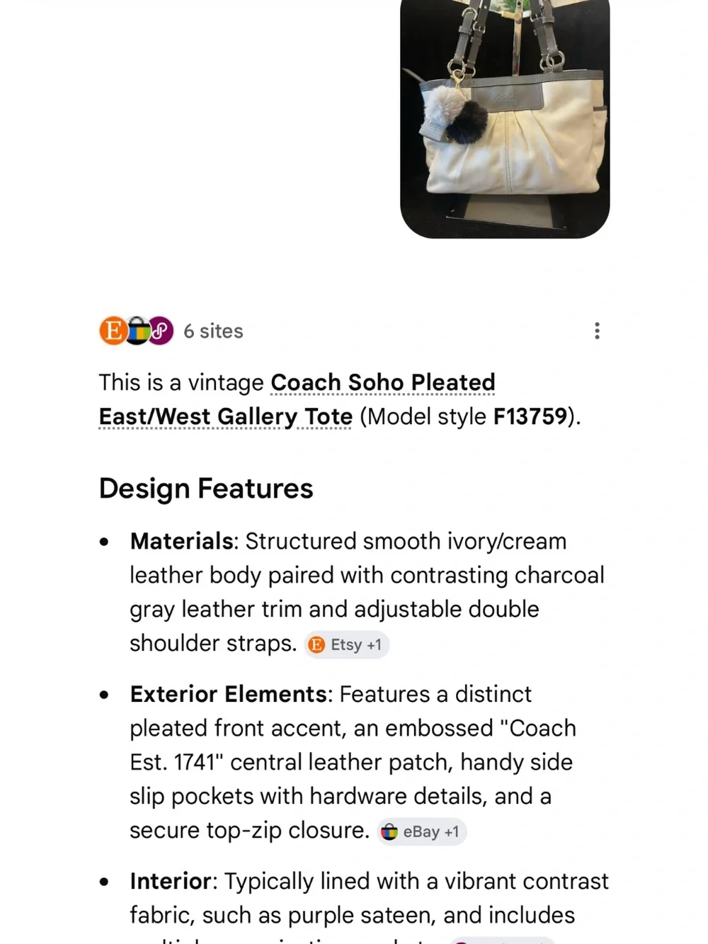 Coach #347  🎉July 25 Live Show GIVEAWAY 🎉east/west soho Gallery Pebble Leather